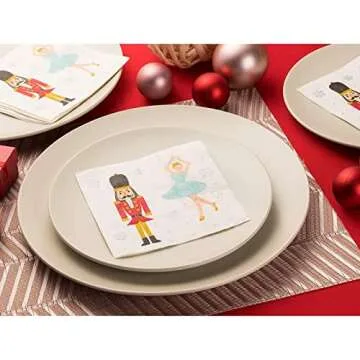 Juvale 100-Pack Holiday Paper Napkins - Festive Design