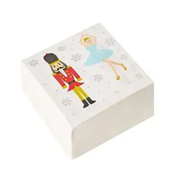 Juvale 100-Pack Holiday Paper Napkins - Festive Design