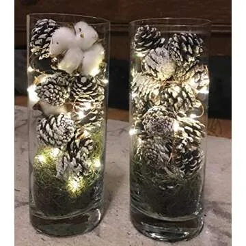Floral Supply Online 10" Tall x 5" Wide Cylinder Glass Vase and Flower Guide Booklet -for Weddings, Events, Decorating, Arrangements, Flowers, Office, or Home Decor.