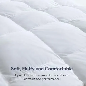 Maple&Stone Feather Down Comforter Queen Size All Season White Down Duvet Insert Ultra Soft 100% Cotton Cover Fluffy Queen Comforter 90 x 90 Inches