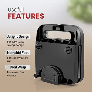 Elite Gourmet Grilled Cheese Sandwich Maker - Easy Snacks