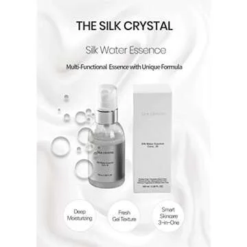 Silk Water Essence | THE SILK CRYSTAL | Multi-Functional Essence, Non-Greasy Facial Lotion, Toner, and Essence with Deep Moisturizing, Premium Korean Skincare, (3.38 FL.OZ)