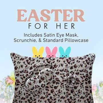 Fenrici Luxury Satin Pillowcase Gift Set – Includes Eye Mask & Scrunchie, Pure Vegan Silk for Hair...