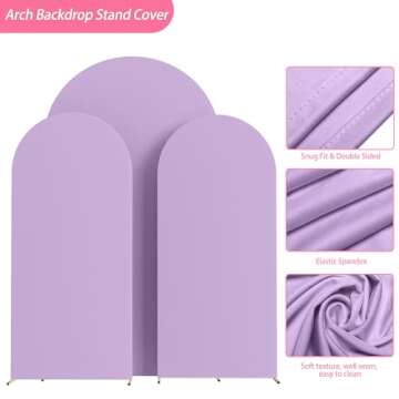 Putros Lavender Wedding Arch Covers for Elegant Decor