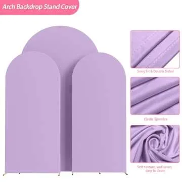 Putros Lavender Wedding Arch Covers for Elegant Decor