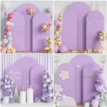 Putros Lavender Wedding Arch Covers for Elegant Decor