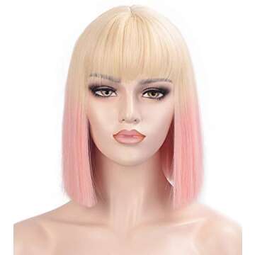 aSulis Highlight Short Bob Wigs - Stylish & Versatile Synthetic Hair