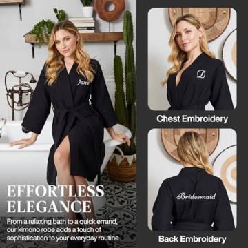 Lotus Linen Lightweight Waffle Robe for Women - Spa Luxury