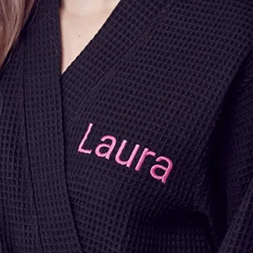 Lotus Linen Lightweight Waffle Robe for Women - Spa Luxury