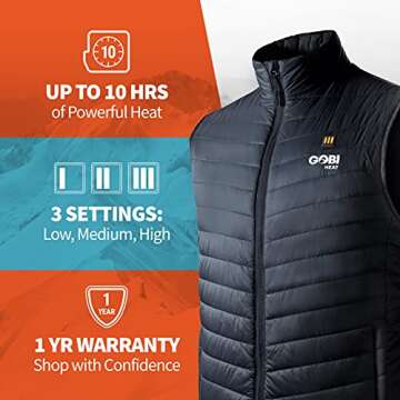 Dune Men’s Heated Vest - 10 Hours of All-Day Warmth