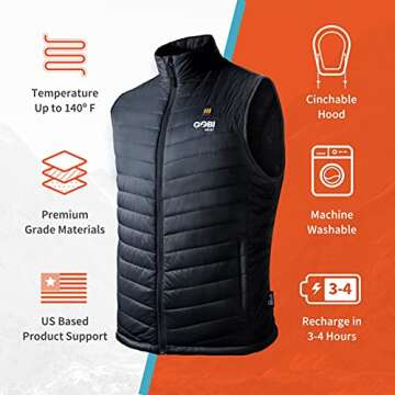 Dune Men’s Heated Vest - 10 Hours of All-Day Warmth