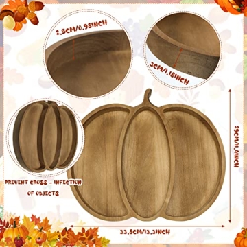 Spiareal Pumpkin Serving Platter for Thanksgiving and Christmas