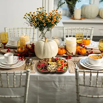Spiareal Pumpkin Serving Platter for Thanksgiving and Christmas