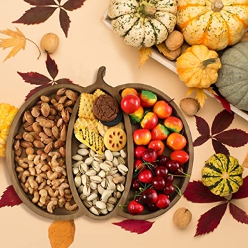 Spiareal Pumpkin Serving Platter for Thanksgiving and Christmas