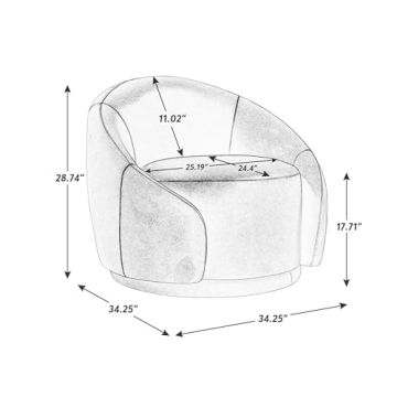 VANOMi Swivel Barrel Chair - Stylish Comfort for Any Space