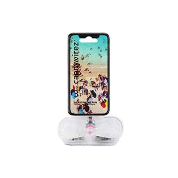 candywirez 3-in-1 Portable Mobile Fan for Other for Apple iOS devices, Android devices, Windows devices - Neon Pink