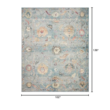 Loloi Margot 8'-6" x 11'-6" Area Rug - Denim/Multi Easy Clean