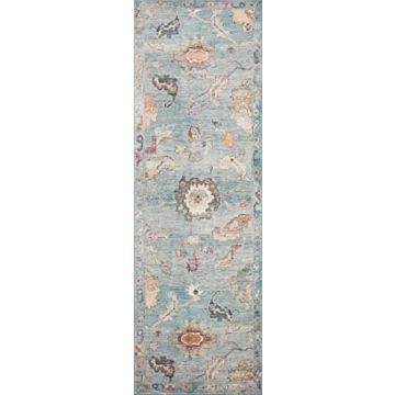Loloi Margot 8'-6" x 11'-6" Area Rug - Denim/Multi Easy Clean