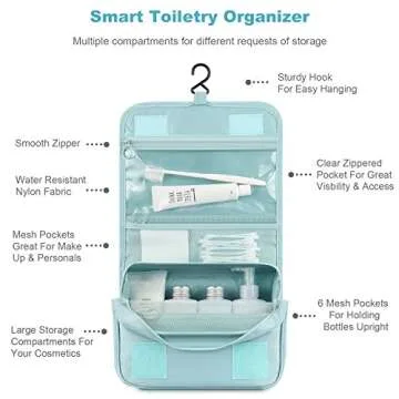 Mossio Hanging Toiletry Bag - Ultimate Travel Organizer