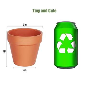 KOAMLY 3 inch Plant Nursery pots Number of Items in a 20 Pack, with Drain, Succulent Seedling Plante...
