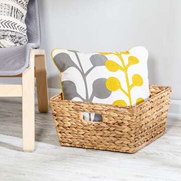 Honey-Can-Do Natural Large Square Basket for Storage Solutions