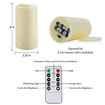 Amagic Waterproof Flameless Candles with Remote Control