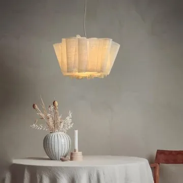 Japanese Minimalist Fabric Pendant Light for Home Decoration