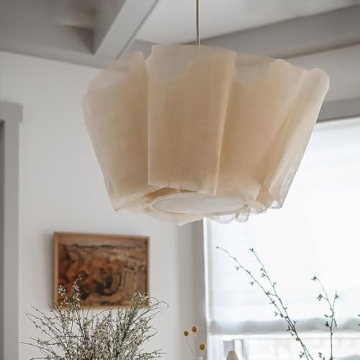 Japanese Minimalist Fabric Pendant Light for Home Decoration