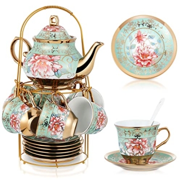 20-Pcs Zhehao Porcelain Tea Set - Elegant & Functional