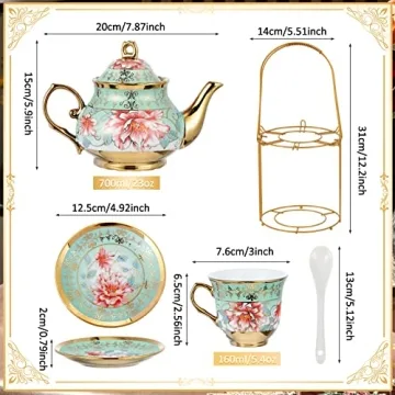 Elegant Zhehao 20 Pcs Porcelain Tea Set for All Occasions