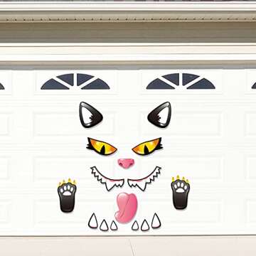 COVTOY Trunk or Treat Car Decorations Kit, Halloween SUV & Truck Stickers, Black Cat Double Side Stickers