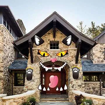 COVTOY Trunk or Treat Car Decorations Kit, Halloween SUV & Truck Stickers, Black Cat Double Side Stickers