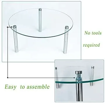 FESTLOVE Tempered Glass Cake Stands 8 10 13 Inch Set