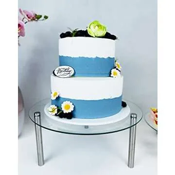 FESTLOVE Tempered Glass Cake Stands 8 10 13 Inch Set