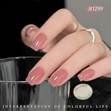 GAOY Jelly Nude Gel Polish Set 6 Transparent Colors for DIY Nails