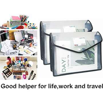 YoeeJob Legal Size Expandable File Folders - 2 Packs