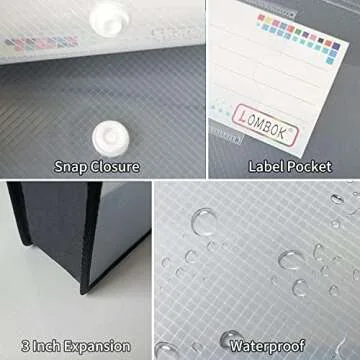 YoeeJob Legal Size Expandable File Folders - 2 Packs