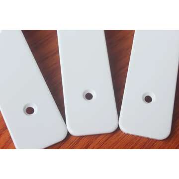 8 Pack - 5 inch White Hidden Invisible L Shelves Brackets, Floating Hidden Shelf Brackets Heavy Duty Shelf Brackets Industrial L Shelf Bracket (1/5 Inch Thicked) Iron Shelf Brackets