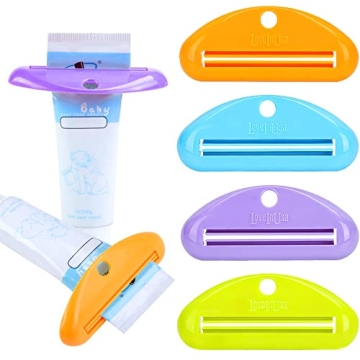LoveInUsa Toothpaste Tube Squeezer Dispenser, 4 Pack for Easy Use