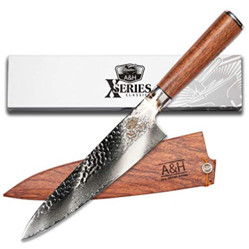 Anvil & Hammer Professional Chef Knife - 8” Damascus Blade