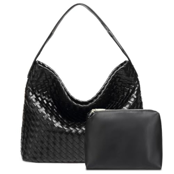 Dyalsa Women Boston Bag Woven Vegan Leather Handbags Female Satchel Messenger Bag Shoulder Crossbody...