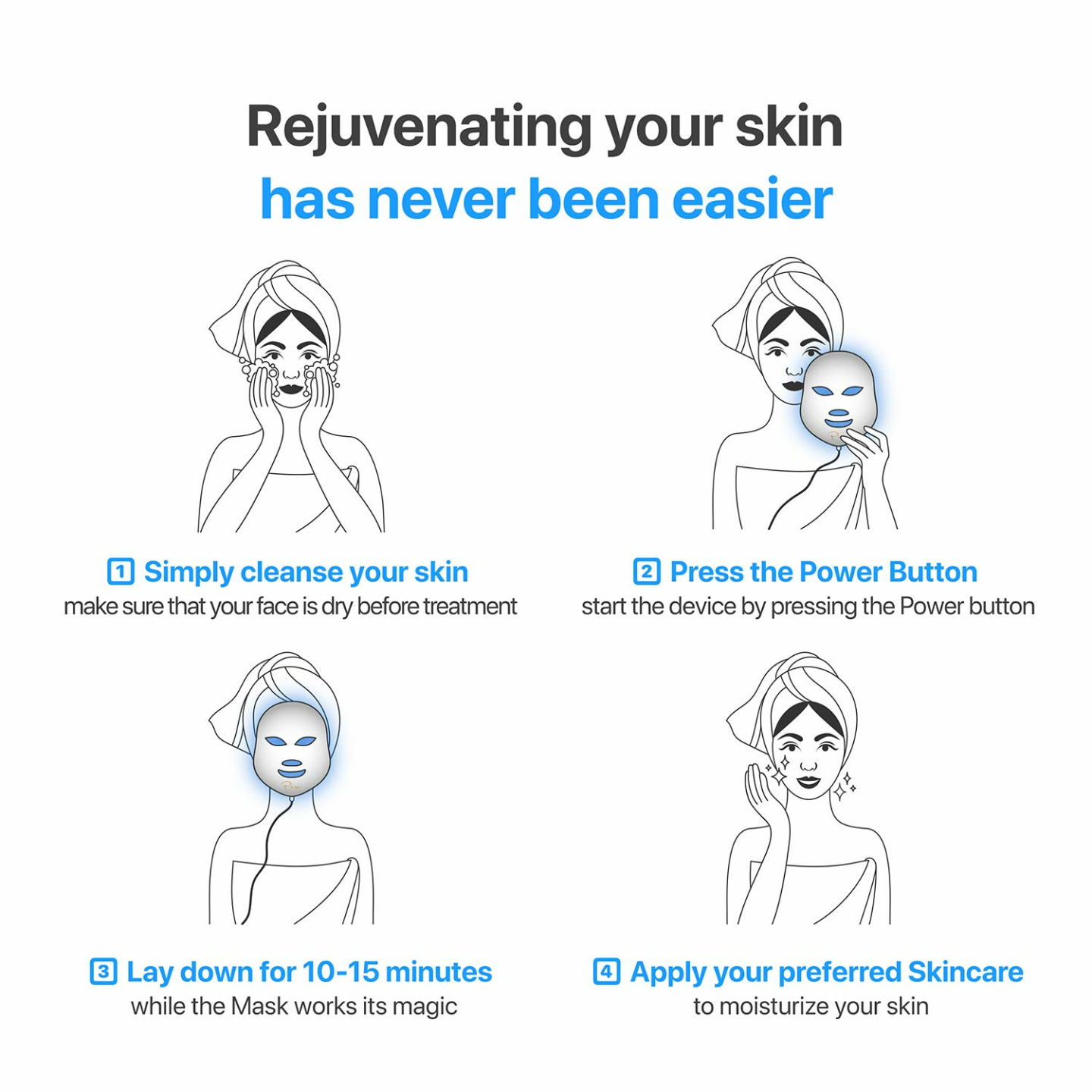 Luma LED Skin Treatment Mask for Youthful Glow