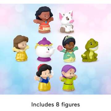 Fisher-Price Little People Toddler Toys Disney Princess Story Duos 8-Piece Figure Set for Pretend Play Kids Ages 18+ Months ​ (Amazon Exclusive)