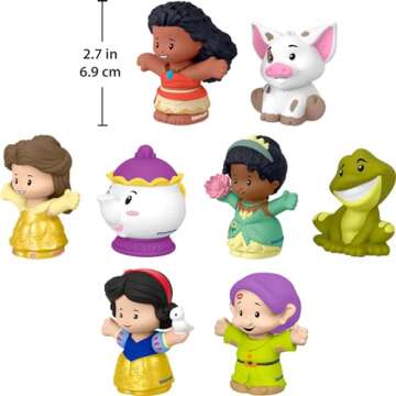 Fisher-Price Little People Toddler Toys Disney Princess Story Duos 8-Piece Figure Set for Pretend Play Kids Ages 18+ Months ​ (Amazon Exclusive)