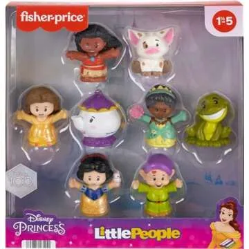 Fisher-Price Little People Toddler Toys Disney Princess Story Duos 8-Piece Figure Set for Pretend Play Kids Ages 18+ Months ​ (Amazon Exclusive)