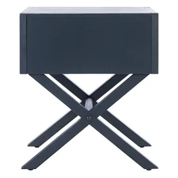Stylish Safavieh Odilia Navy and Gold 1-Drawer Nightstand