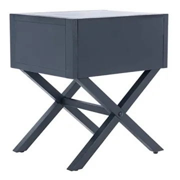 Stylish Safavieh Odilia Navy and Gold 1-Drawer Nightstand