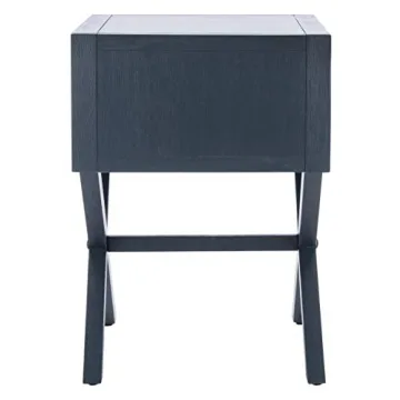 Stylish Safavieh Odilia Navy and Gold 1-Drawer Nightstand