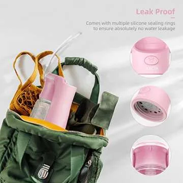 SOICTA Portable Dog Water Bottle for Walking 19 OZ or 12 OZ Portable Pet Water Bottles for Puppy Sma...