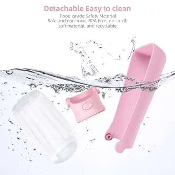 SOICTA Portable Dog Water Bottle for Walking 19 OZ or 12 OZ Portable Pet Water Bottles for Puppy Small Medium Large Dogs Water Dispenser Dog Water Bowl Dog Accessories(19OZ Pink)